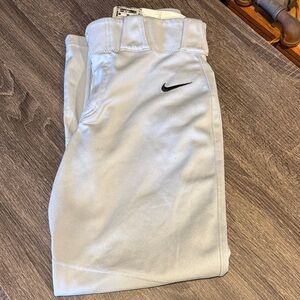 Nike Gray Sports Baseball Pants with Black Logo. Youth XL.